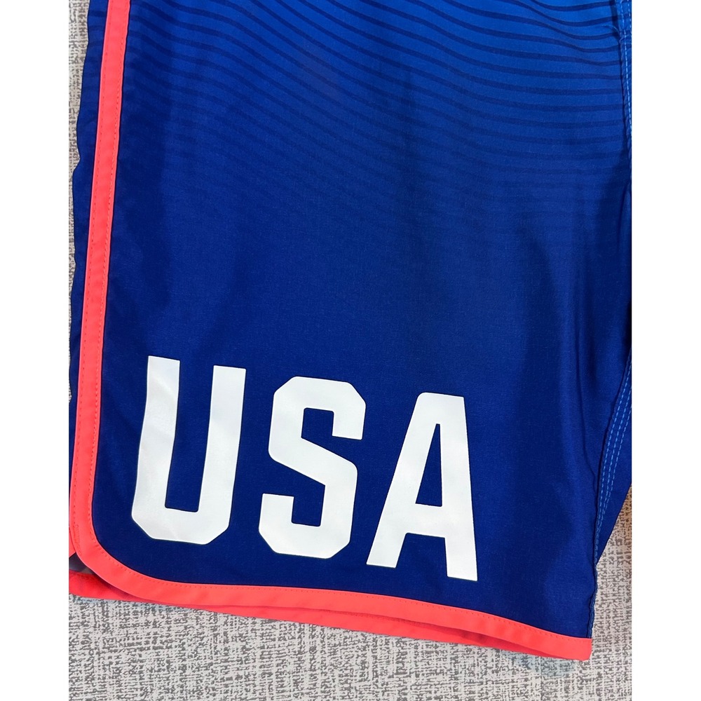 Hurley Phantom USA Olympic Branding Team Board Shorts Mens 30 Blue Swim Trunks - Picture 3 of 7